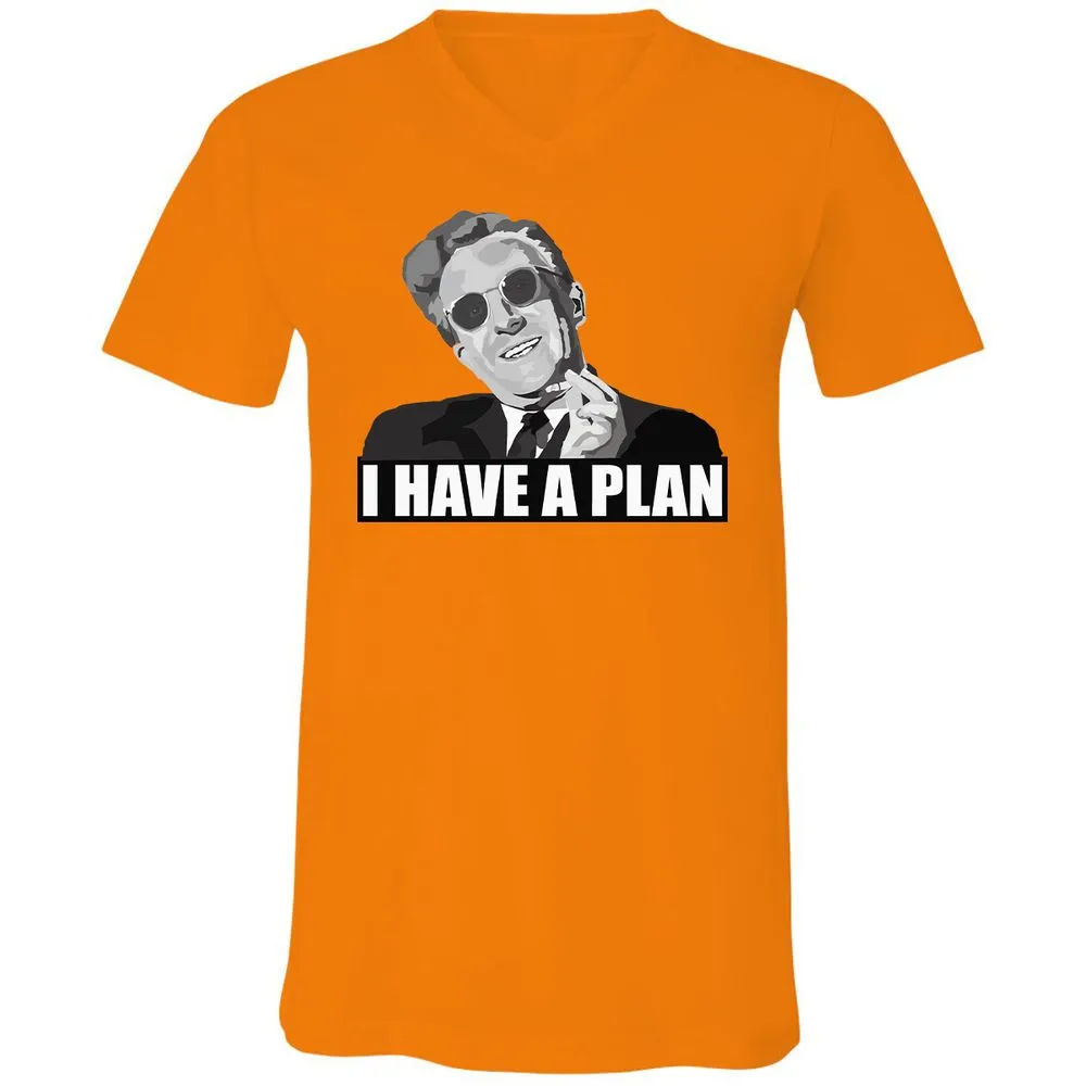 Unisex V-Neck T-Shirt - HH31H6C1 - Orange - 11