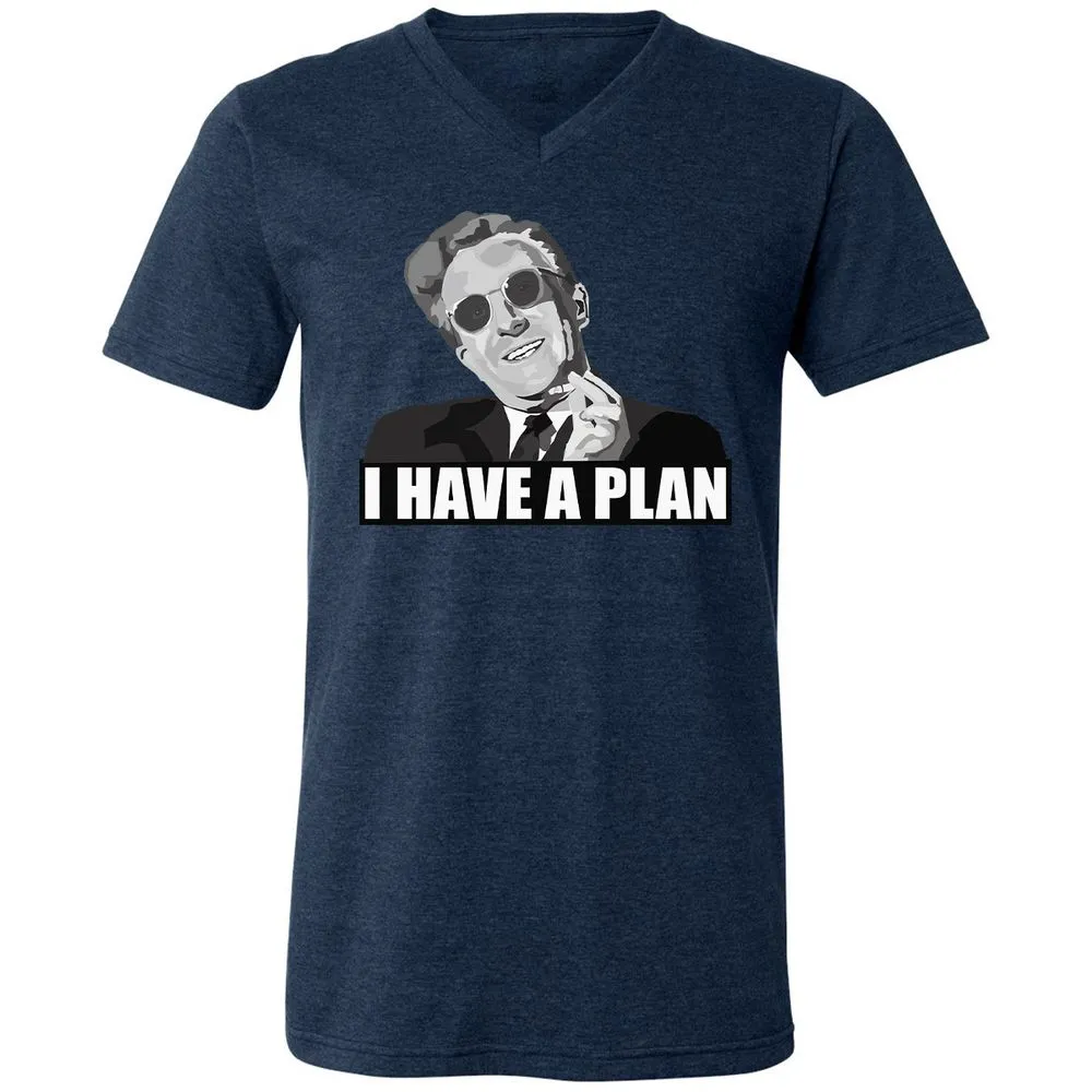Unisex V-Neck T-Shirt - HH31H6C1 - Heather Navy - 15