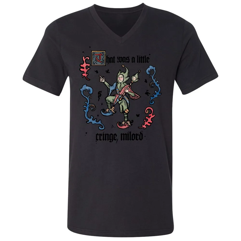 Unisex V-Neck T-Shirt - 8Y647KF7 - Black - 16