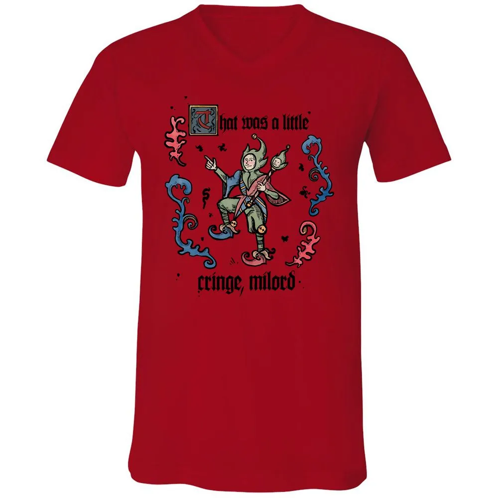 Unisex V-Neck T-Shirt - 8Y647KF7 - Red - 3