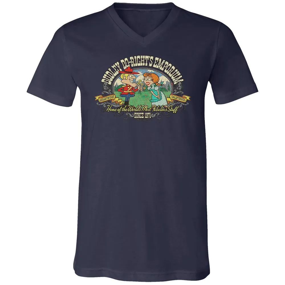 Unisex V-Neck T-Shirt - W5MJZJLQ - Navy - 9
