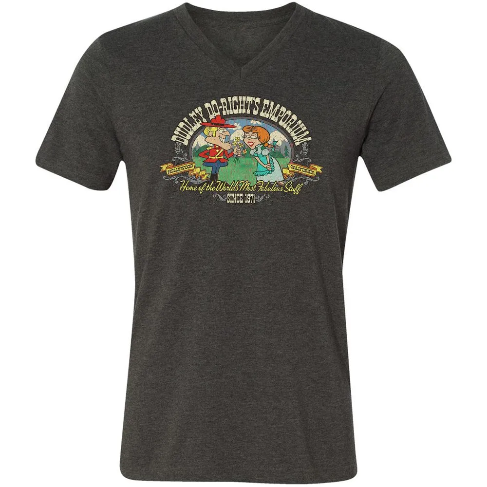 Unisex V-Neck T-Shirt - W5MJZJLQ - Dark Grey Heather - 8