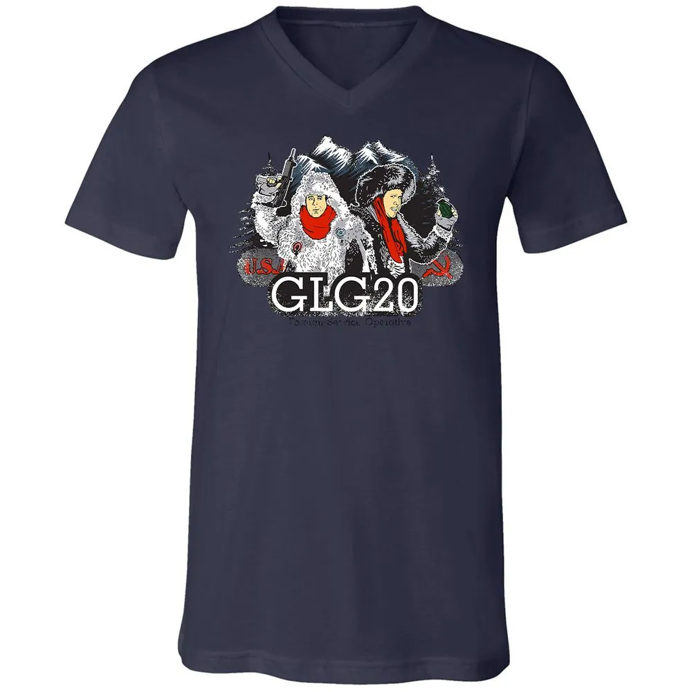 Unisex V-Neck T-Shirt - EQZB5MKD - Navy - 9
