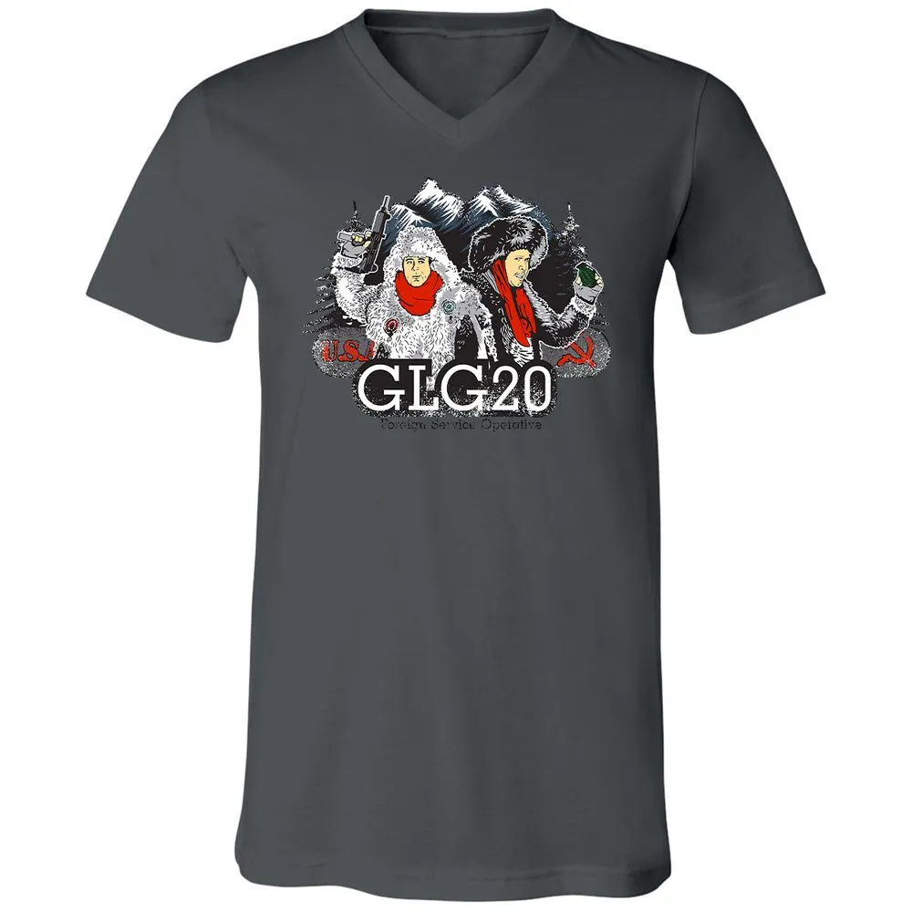 Unisex V-Neck T-Shirt - EQZB5MKD - Asphalt - 12