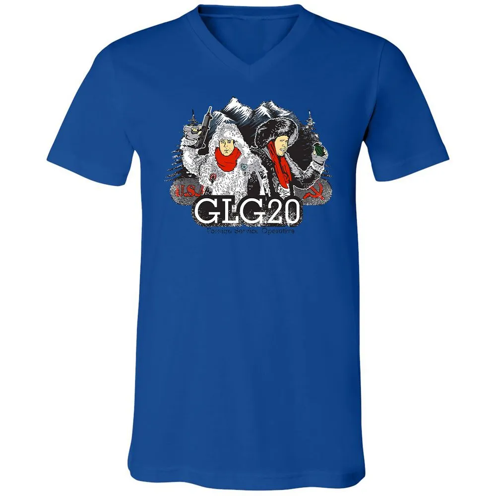 Unisex V-Neck T-Shirt - EQZB5MKD - True Royal - 4