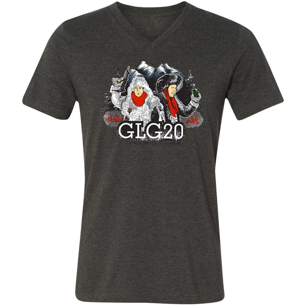 Unisex V-Neck T-Shirt - EQZB5MKD - Dark Grey Heather - 8