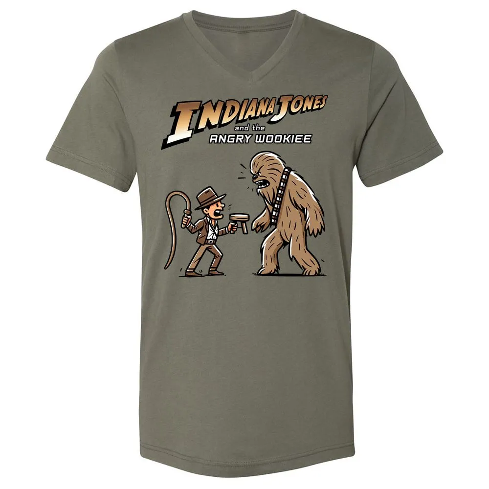 Unisex V-Neck T-Shirt - QVWAJES3 - Military Green - 10