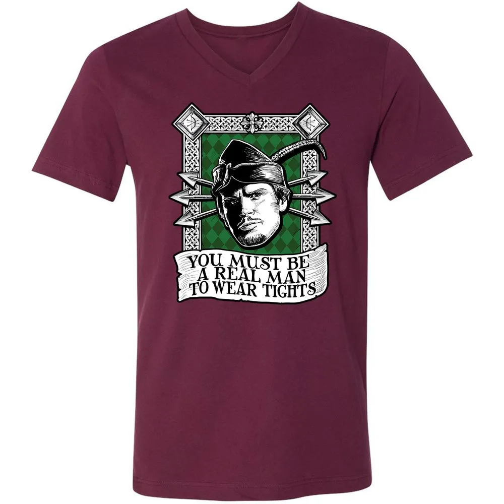 Unisex V-Neck T-Shirt - P5RFAG94 - Maroon - 6