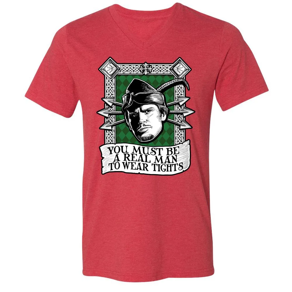 Unisex V-Neck T-Shirt - P5RFAG94 - Heather Red - 5