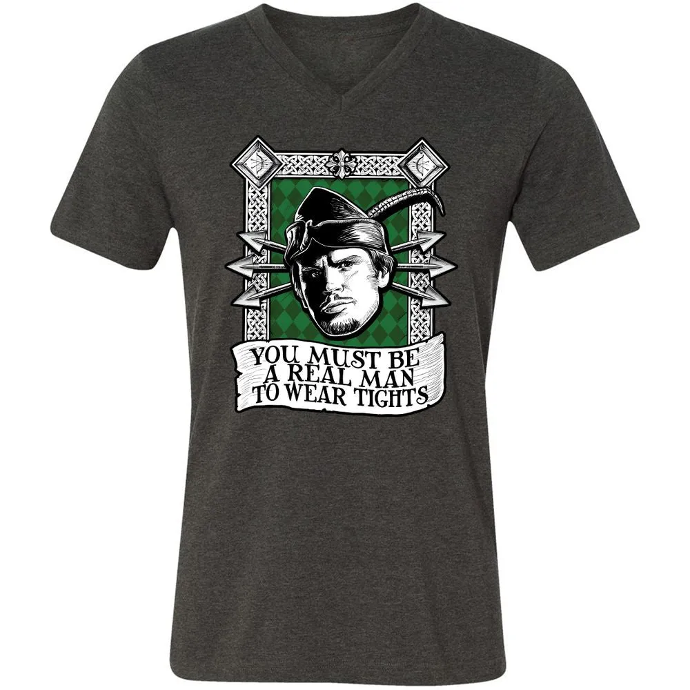 Unisex V-Neck T-Shirt - P5RFAG94 - Dark Grey Heather - 8