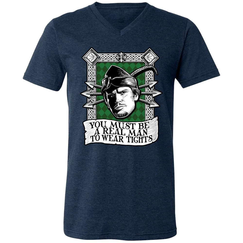 Unisex V-Neck T-Shirt - P5RFAG94 - Heather Navy - 15