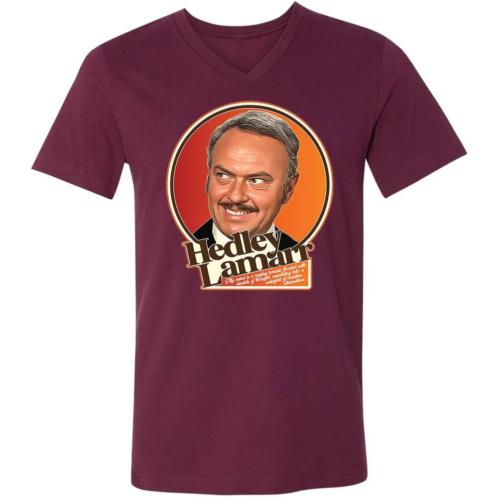 Unisex V-Neck T-Shirt - 778MU9TR - Maroon - 6