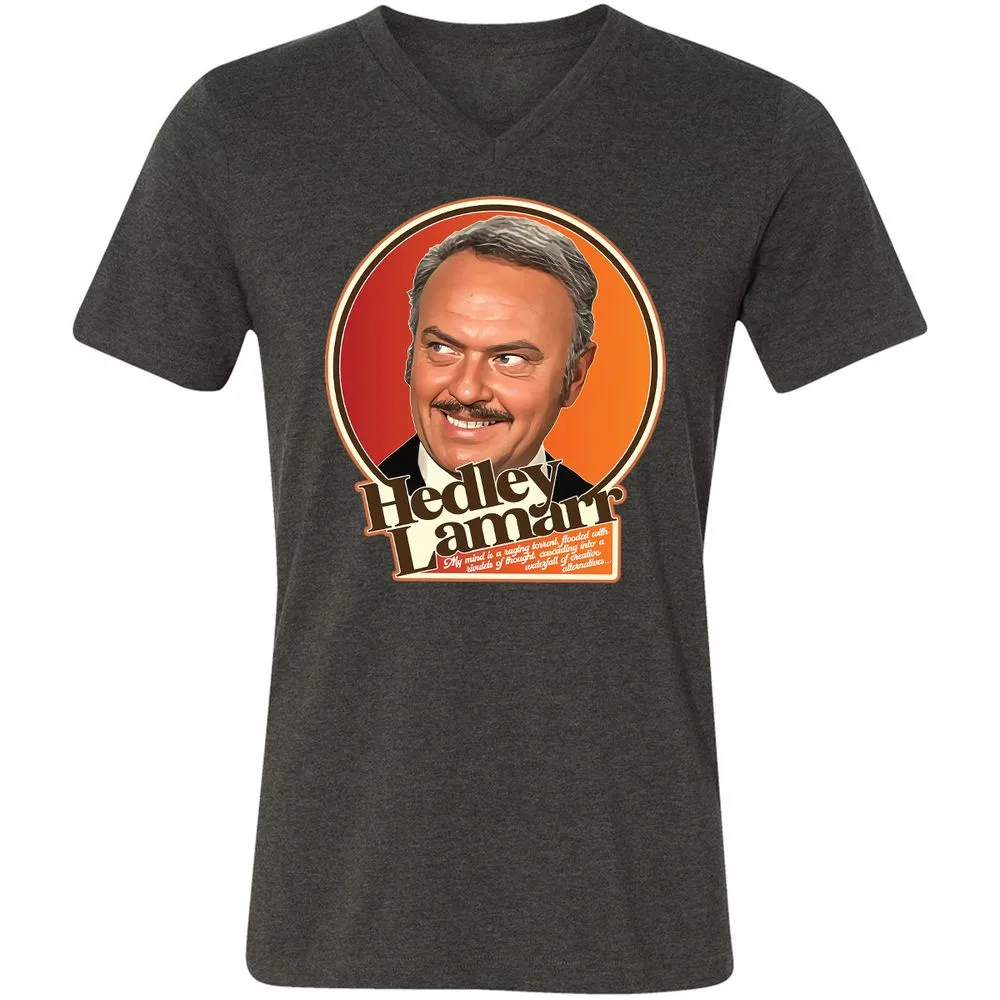 Unisex V-Neck T-Shirt - 778MU9TR - Dark Grey Heather - 8
