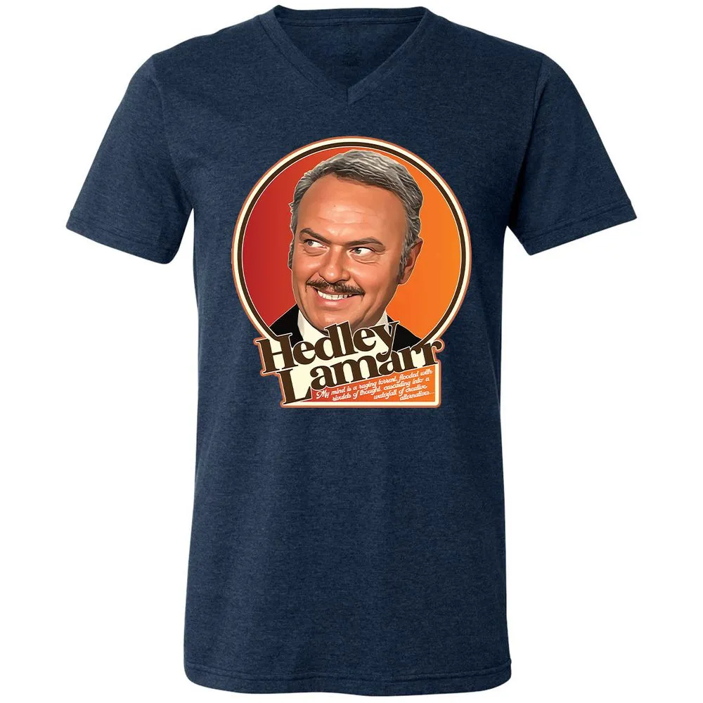Unisex V-Neck T-Shirt - 778MU9TR - Heather Navy - 15