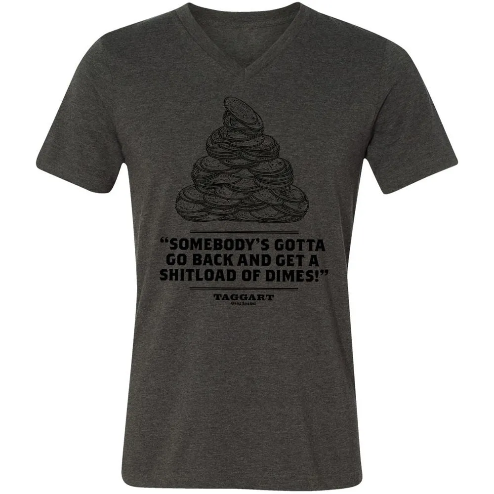 Unisex V-Neck T-Shirt - RCCSF3K4 - Dark Grey Heather - 8
