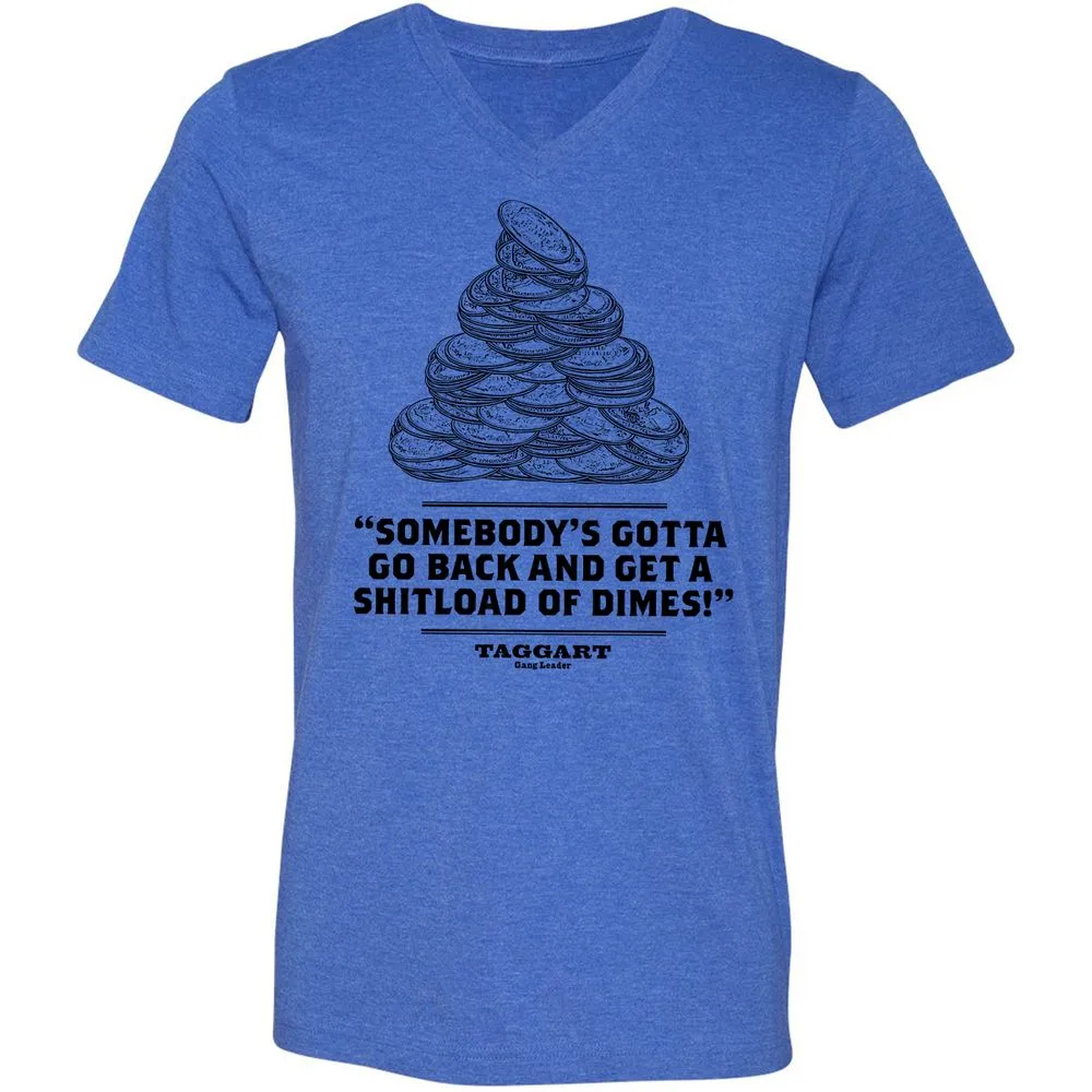 Unisex V-Neck T-Shirt - RCCSF3K4 - Heather True Royal - 14