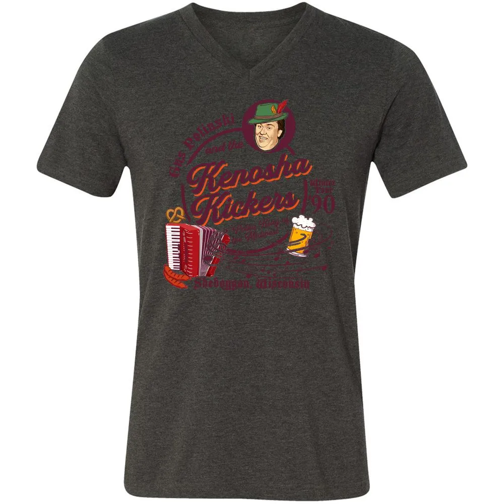 Unisex V-Neck T-Shirt - 8R8NYR4Y - Dark Grey Heather - 8
