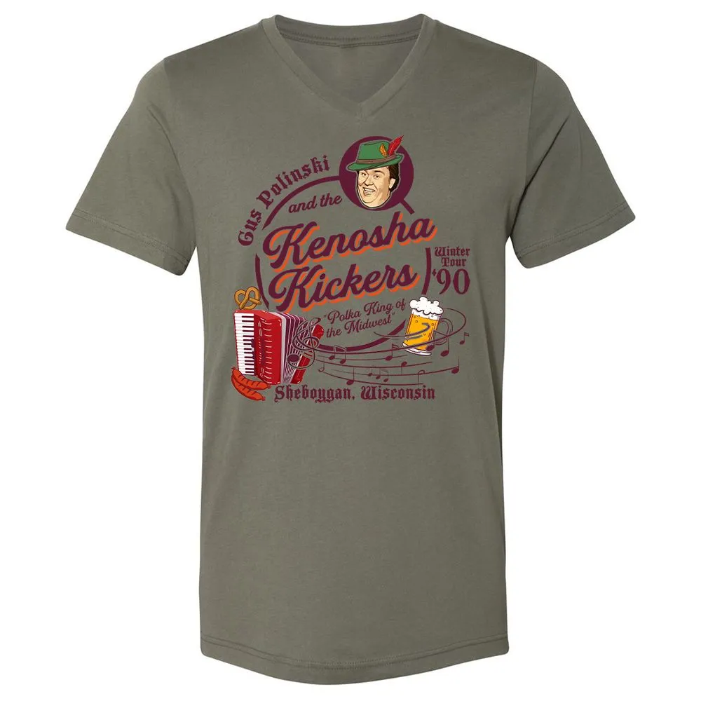 Unisex V-Neck T-Shirt - 8R8NYR4Y - Military Green - 10