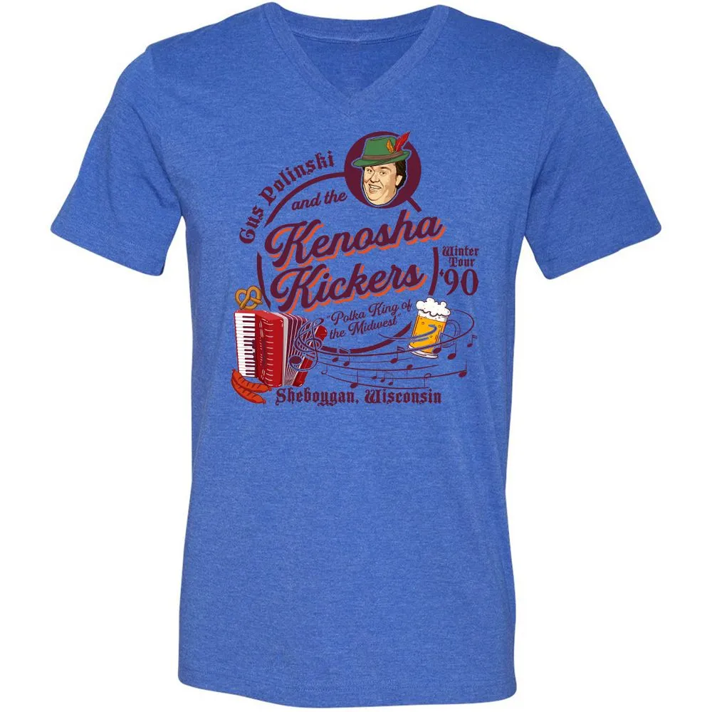 Unisex V-Neck T-Shirt - 8R8NYR4Y - Heather True Royal - 14