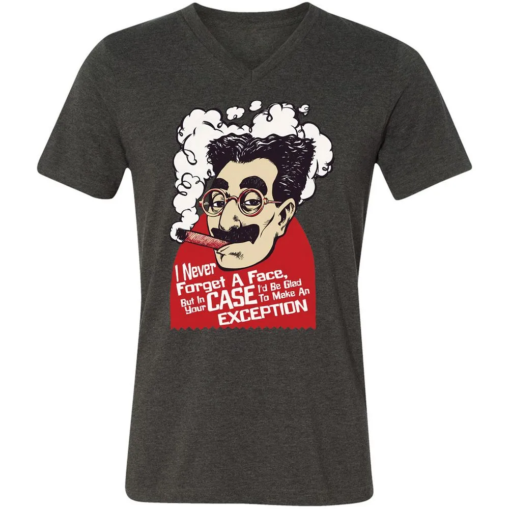 Unisex V-Neck T-Shirt - A34NAK4N - Dark Grey Heather - 8