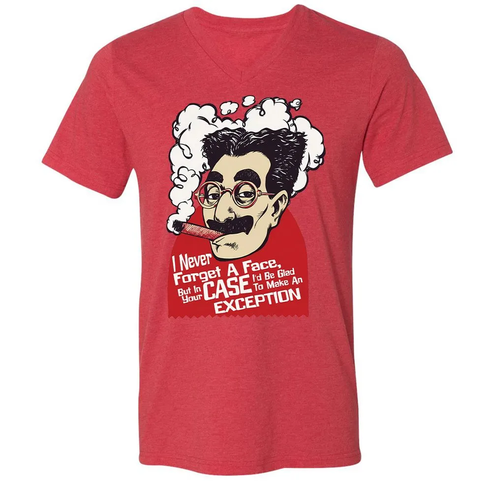 Unisex V-Neck T-Shirt - A34NAK4N - Heather Red - 5