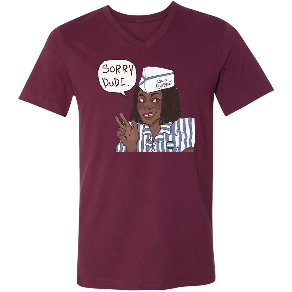 Unisex V-Neck T-Shirt - GDRYEMTK - Maroon - 6
