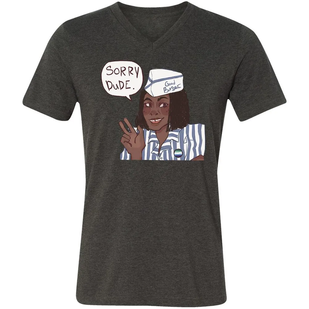 Unisex V-Neck T-Shirt - GDRYEMTK - Dark Grey Heather - 8