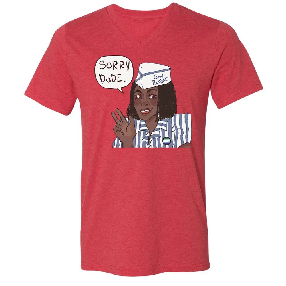 Unisex V-Neck T-Shirt - GDRYEMTK - Heather Red - 5