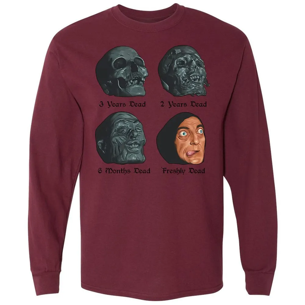 Long Sleeve T-Shirt - YHZ1VSPV - Maroon - 11