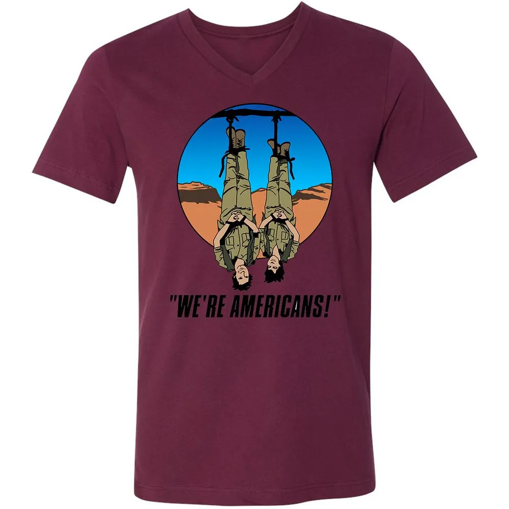 Unisex V-Neck T-Shirt - XPW1GD1X - Maroon - 6