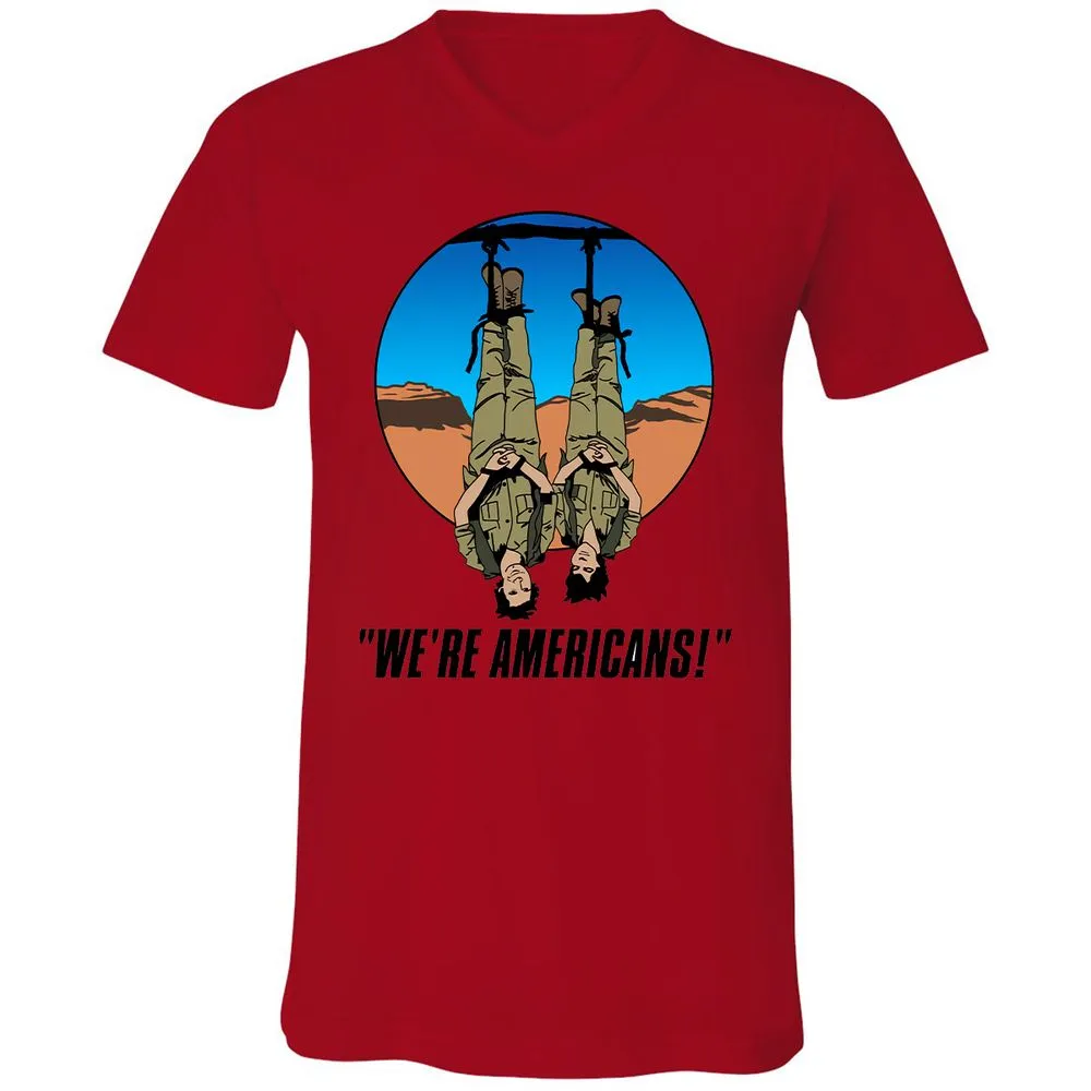 Unisex V-Neck T-Shirt - XPW1GD1X - Red - 3