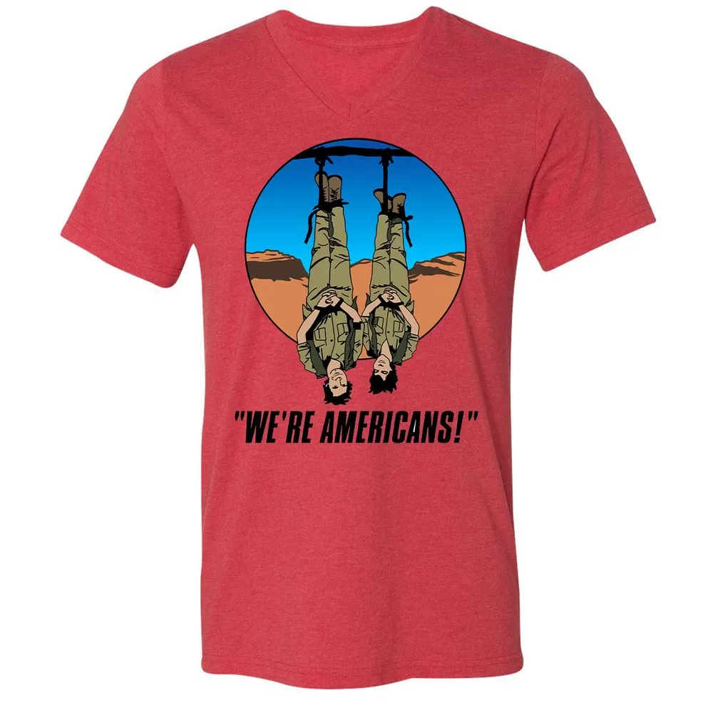 Unisex V-Neck T-Shirt - XPW1GD1X - Heather Red - 5