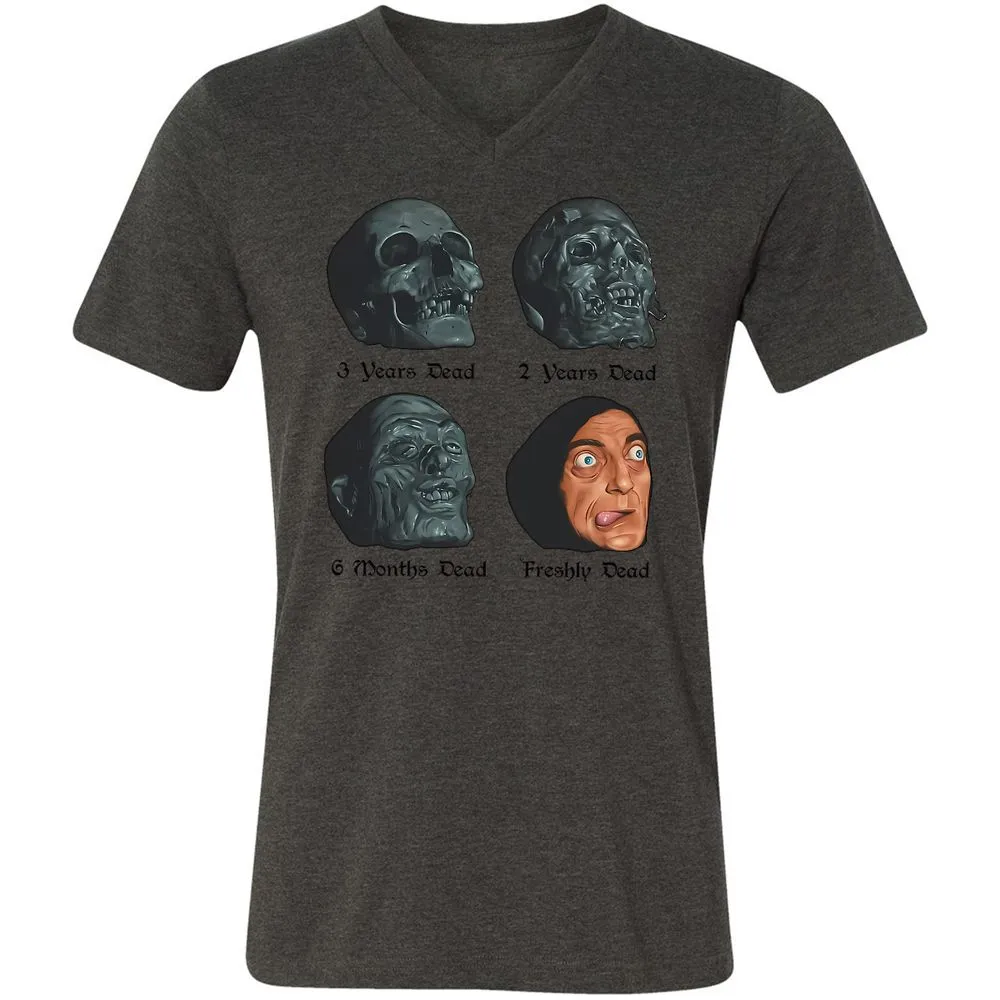 Unisex V-Neck T-Shirt - CAFY47VA - Dark Grey Heather - 8