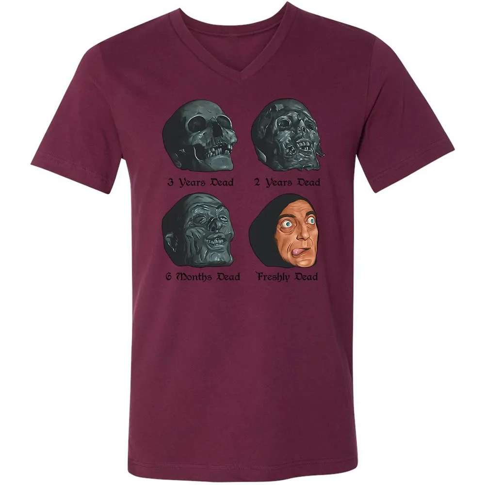 Unisex V-Neck T-Shirt - CAFY47VA - Maroon - 6