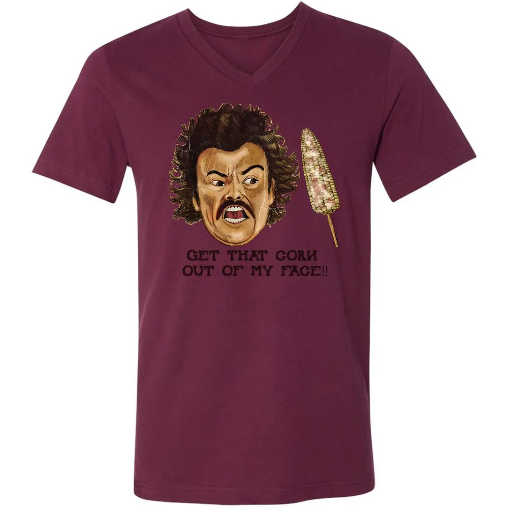 Unisex V-Neck T-Shirt - 6ZWCZHBY - Maroon - 6