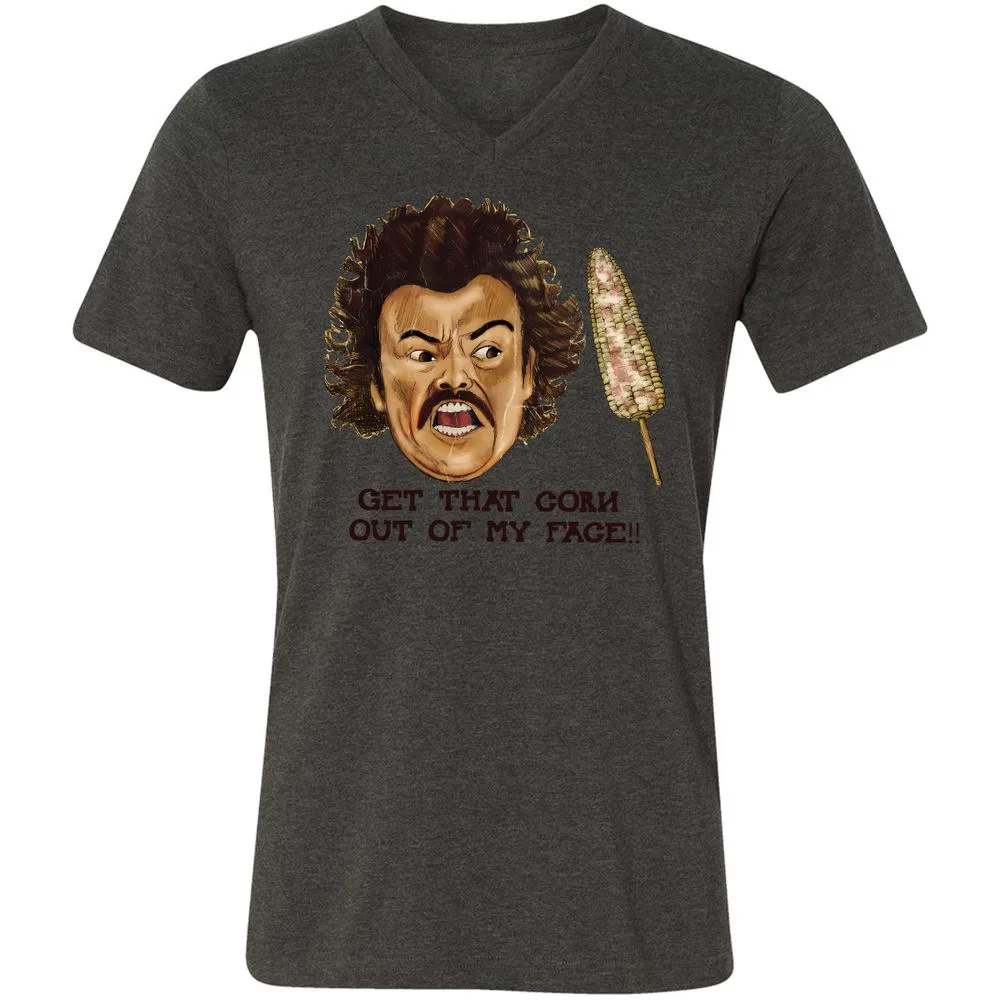 Unisex V-Neck T-Shirt - 6ZWCZHBY - Dark Grey Heather - 8
