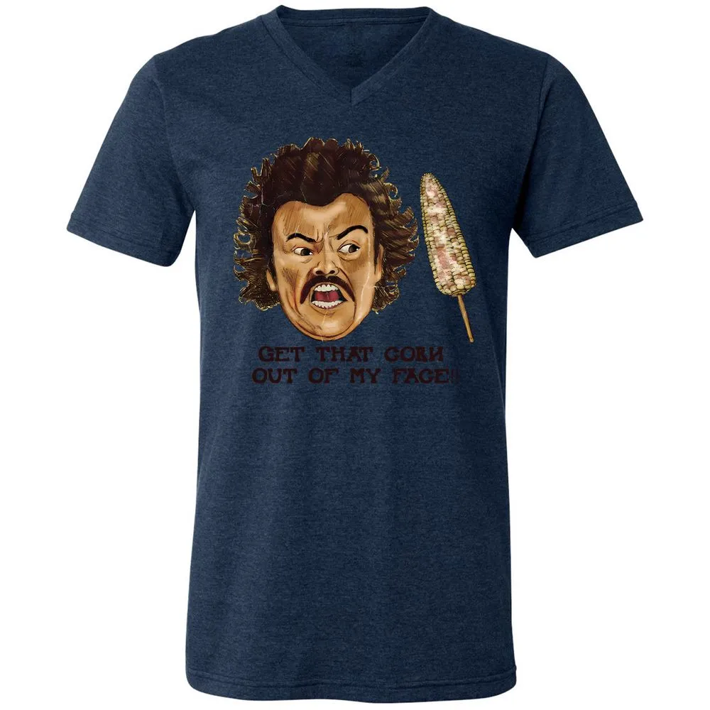 Unisex V-Neck T-Shirt - 6ZWCZHBY - Heather Navy - 15