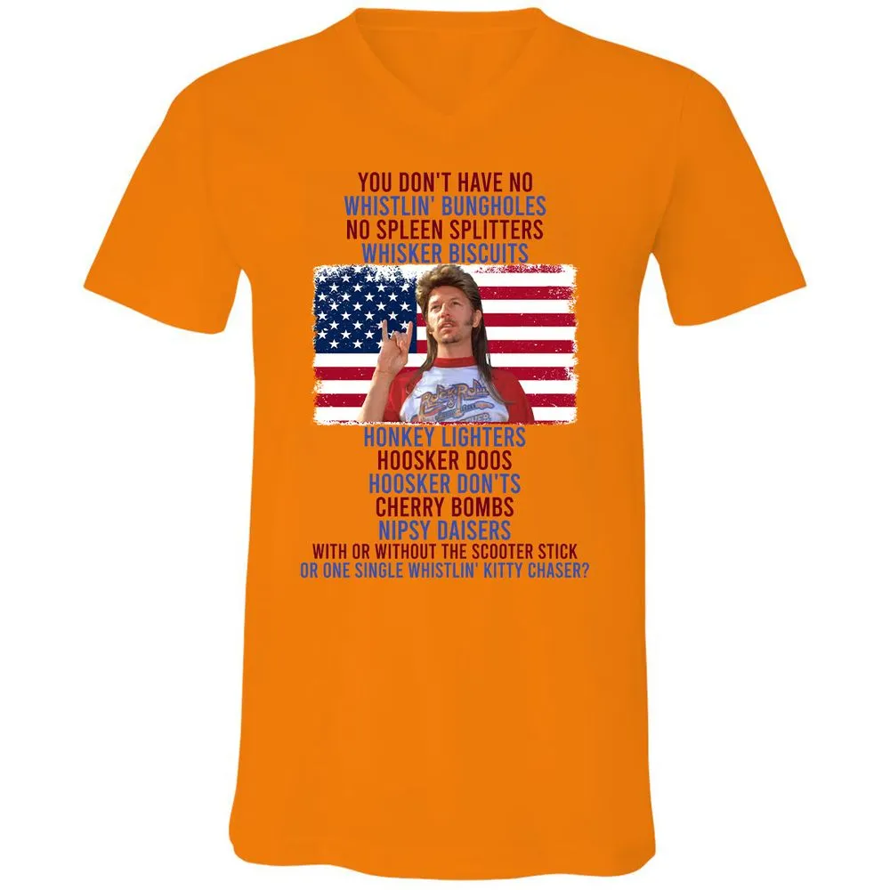Unisex V-Neck T-Shirt - PCFJ14EX - Orange - 11
