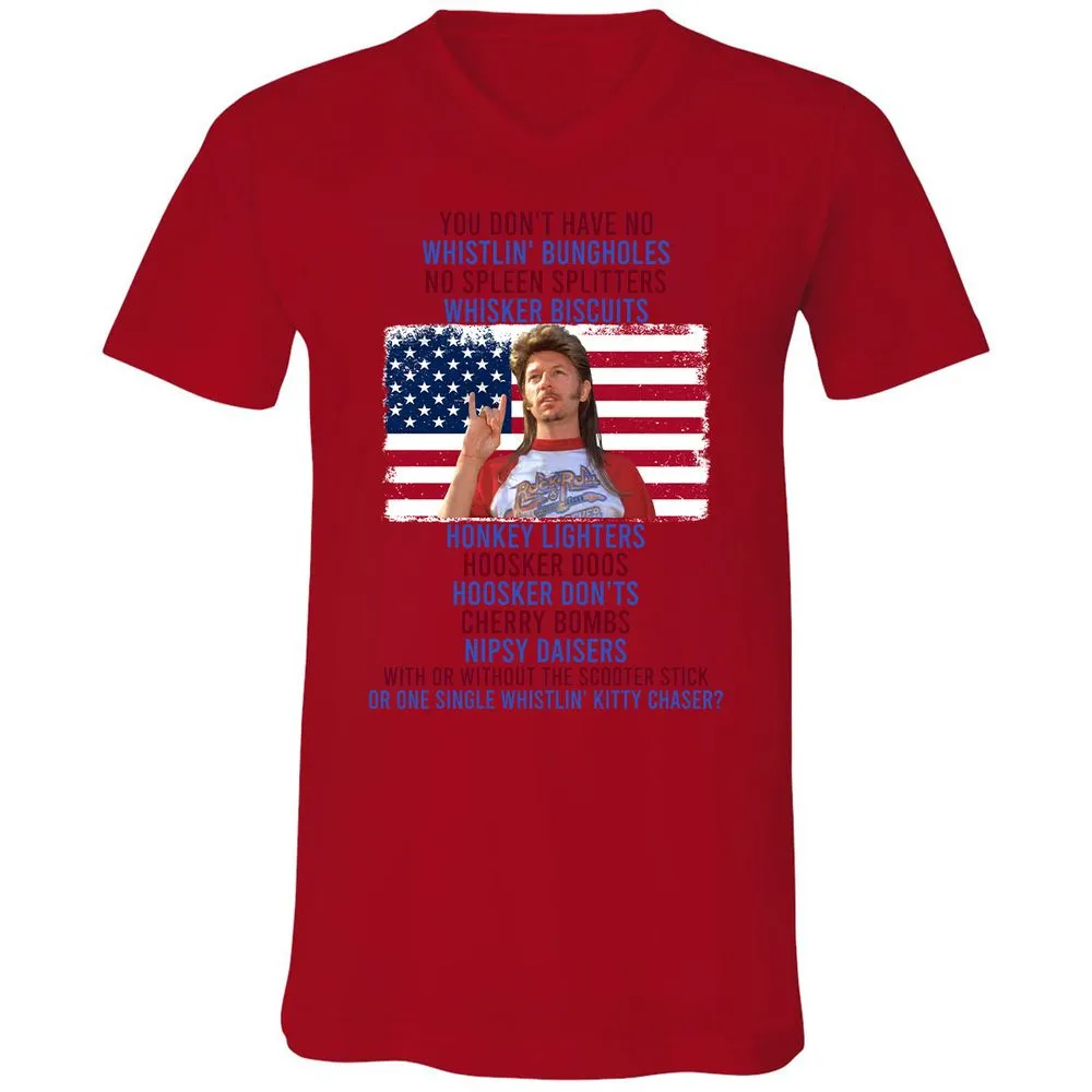 Unisex V-Neck T-Shirt - PCFJ14EX - Red - 3