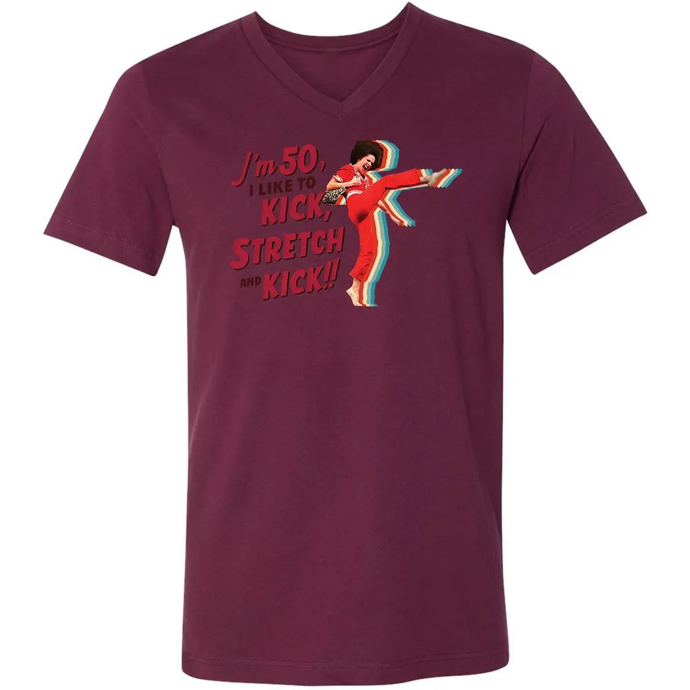 Unisex V-Neck T-Shirt - GGD89GJ1 - Maroon - 6