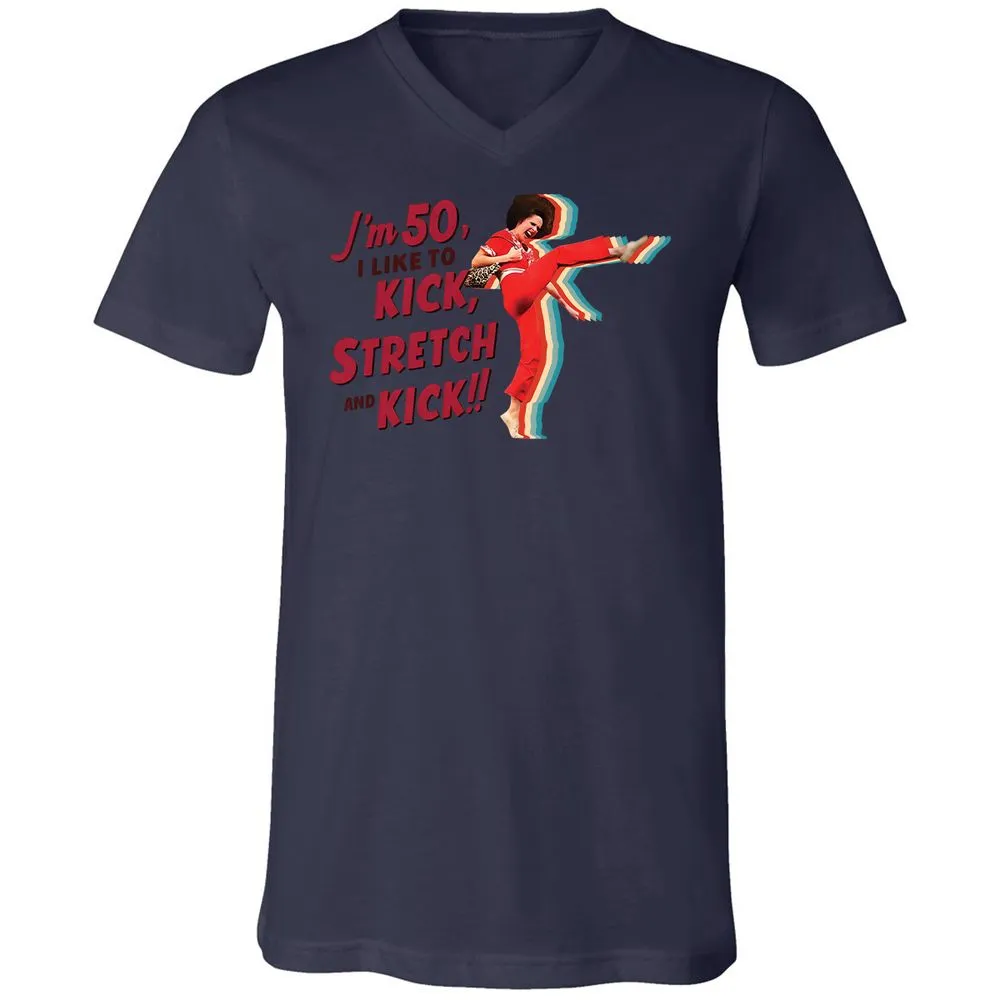 Unisex V-Neck T-Shirt - GGD89GJ1 - Navy - 9