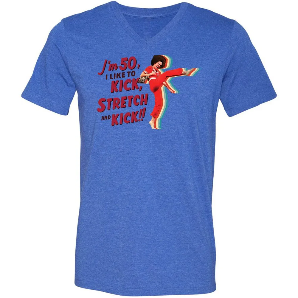 Unisex V-Neck T-Shirt - GGD89GJ1 - Heather True Royal - 14