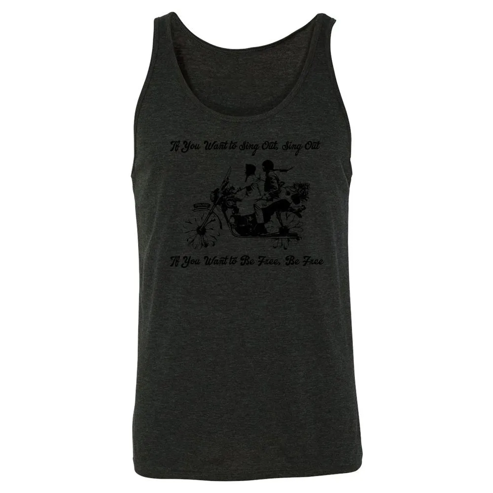 Unisex Jersey Tank - GE567YJN - Charcoal Black Triblend - 5