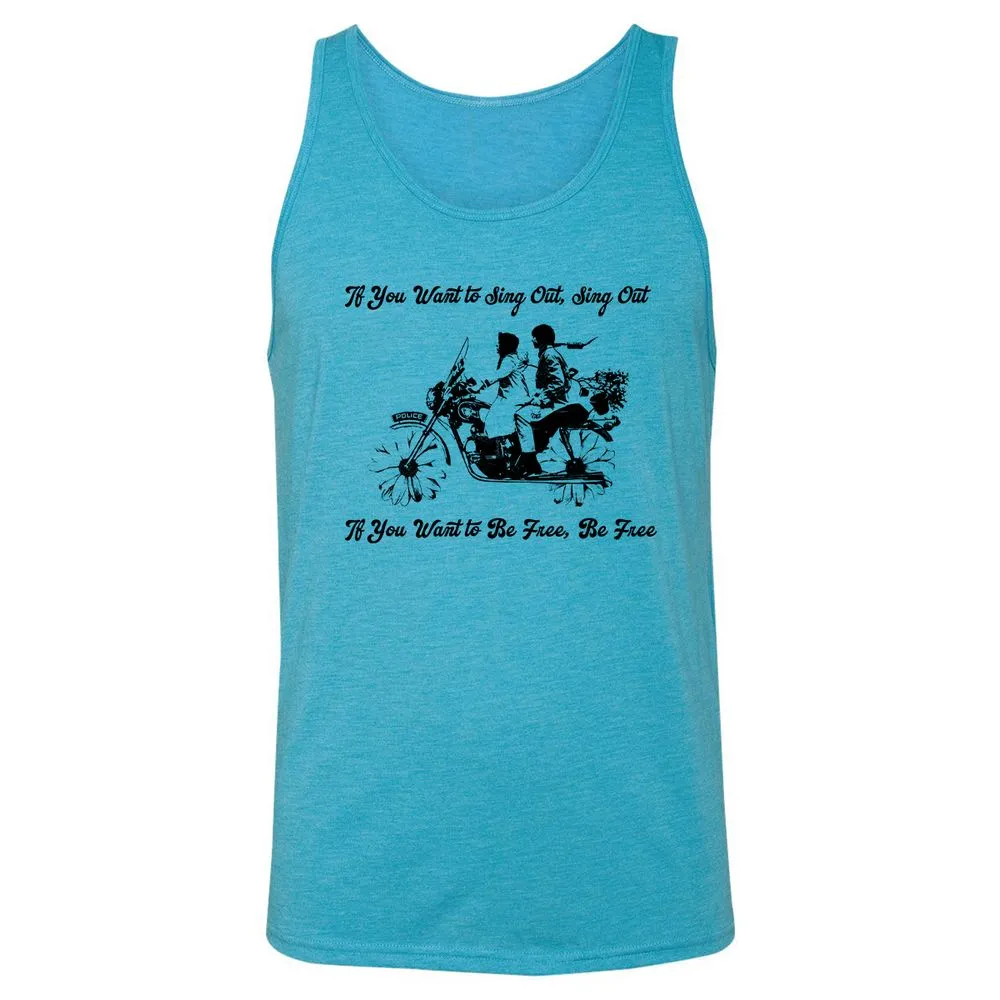 Unisex Jersey Tank - GE567YJN - Aqua Triblend - 3
