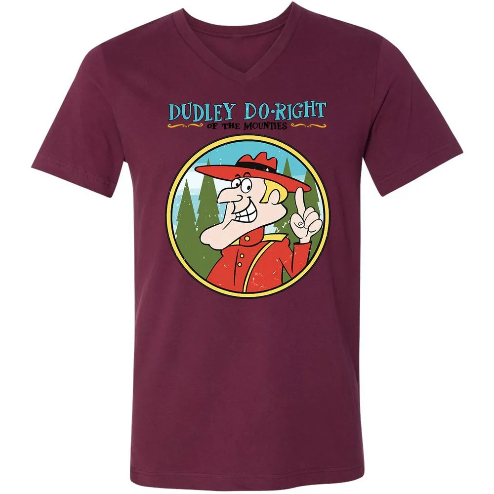 Unisex V-Neck T-Shirt - 6JEFTK17 - Maroon - 6