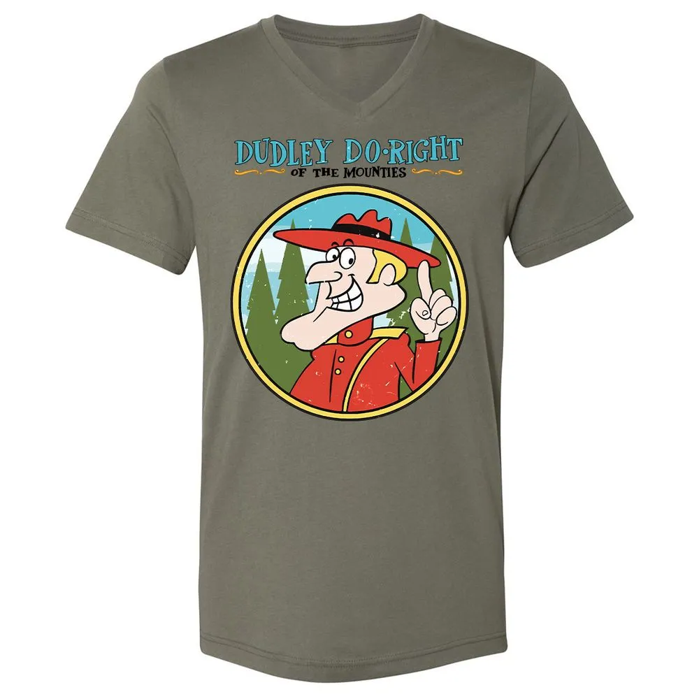 Unisex V-Neck T-Shirt - 6JEFTK17 - Military Green - 10