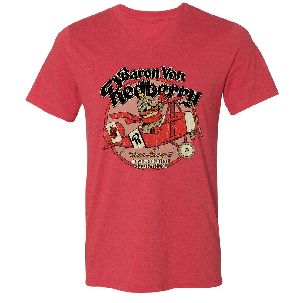 Unisex V-Neck T-Shirt - 1DW7PL7D - Heather Red - 5