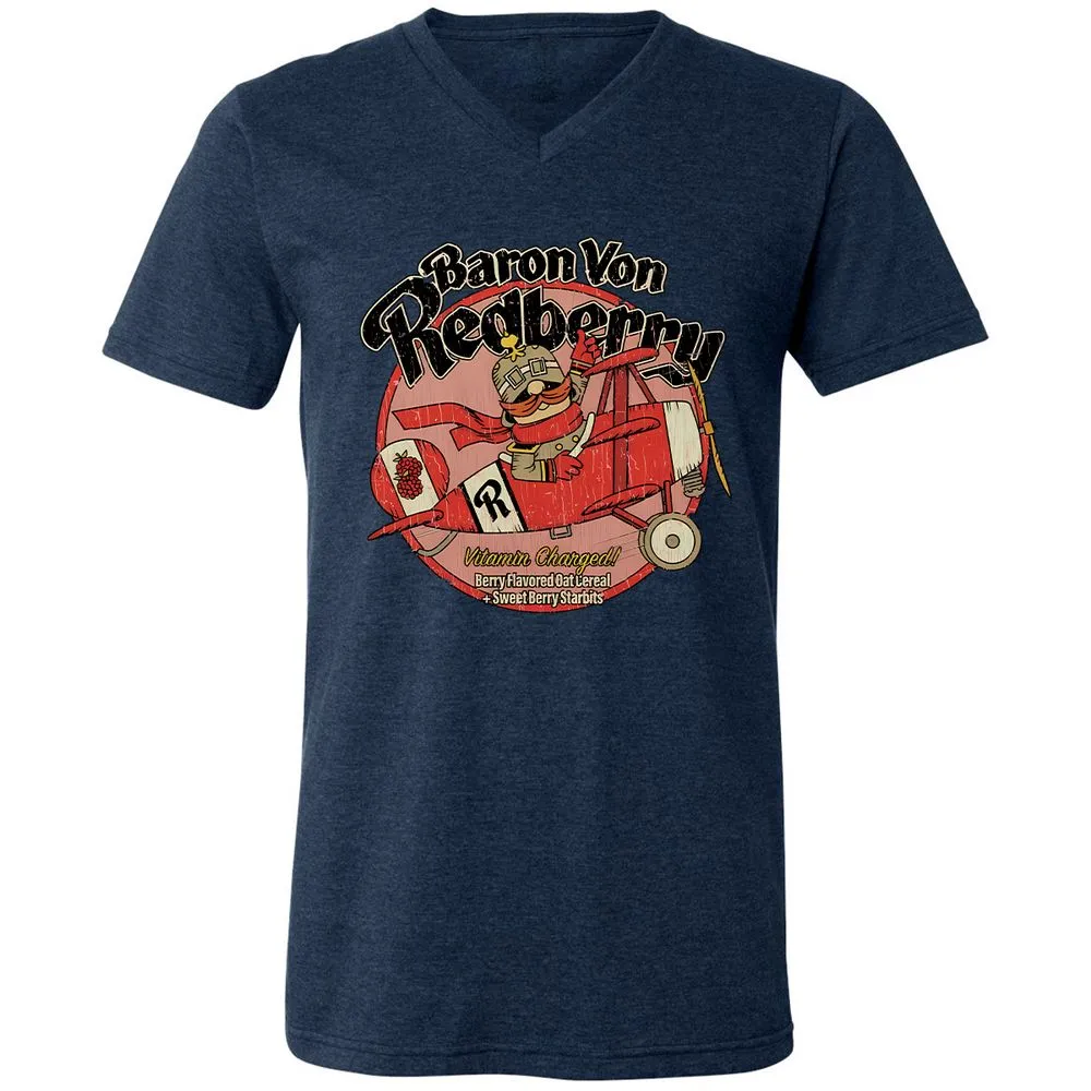 Unisex V-Neck T-Shirt - 1DW7PL7D - Heather Navy - 15