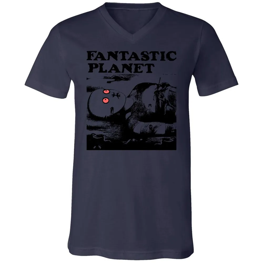 Unisex V-Neck T-Shirt - YMRHKNYJ - Navy - 9