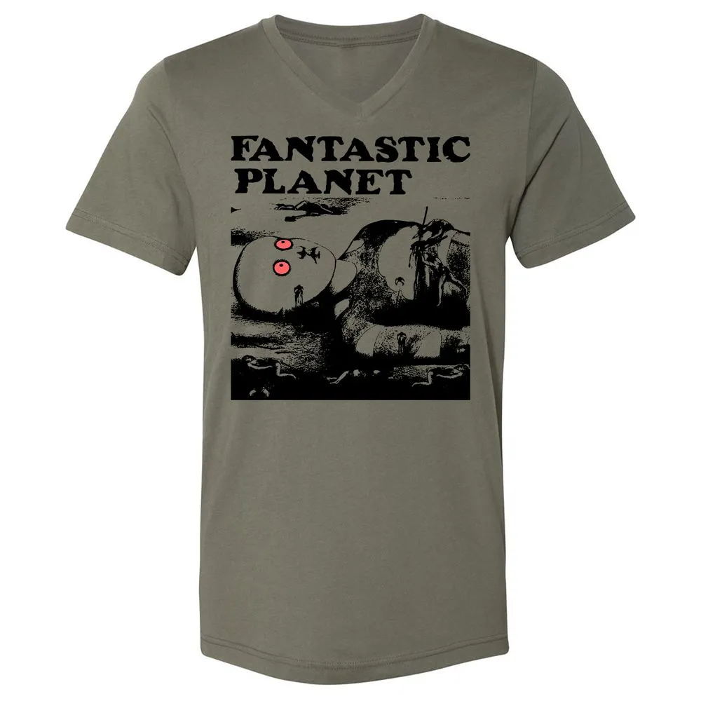 Unisex V-Neck T-Shirt - YMRHKNYJ - Military Green - 10